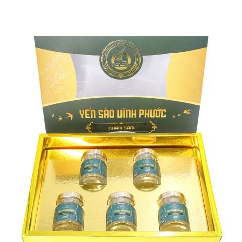 Yến Sào Chưng Nhân Sâm Vĩnh Phước 20% Yến Tươi - Hũ / Set 5 Hũ 70ml Cho Trẻ 5Y+ Và Người Lớn