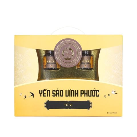 Yến Sào Chưng Tứ Vị Vĩnh Phước 20% Yến Tươi - Hũ / Set 5 Hũ 70ml Cho Trẻ 5Y+ Và Người Lớn