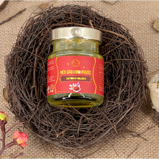 Yến Sào Chưng Saffron - Collagen Vĩnh Phước 20% Yến Tươi - Hũ / Set 5 Hũ 70ml Cho Trẻ 5Y+ Và Người Lớn