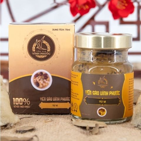 Yến Sào Chưng Tứ Vị Vĩnh Phước 20% Yến Tươi - Hũ / Set 5 Hũ 70ml Cho Trẻ 5Y+ Và Người Lớn