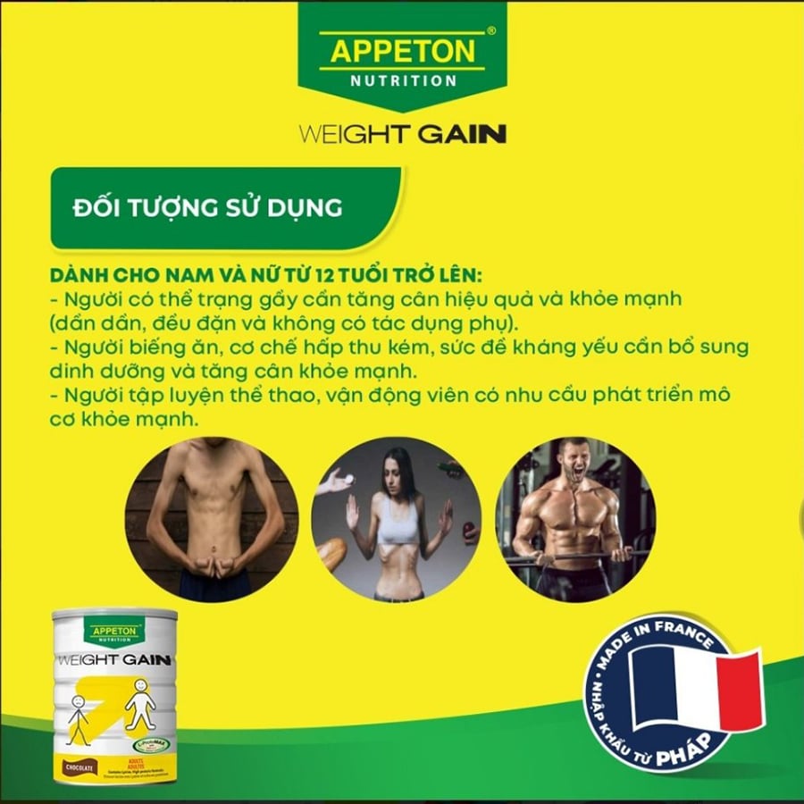 Sữa Appeton Weight Gain Cho Người Lớn Hương Vani, Chocolate 900g, 450g