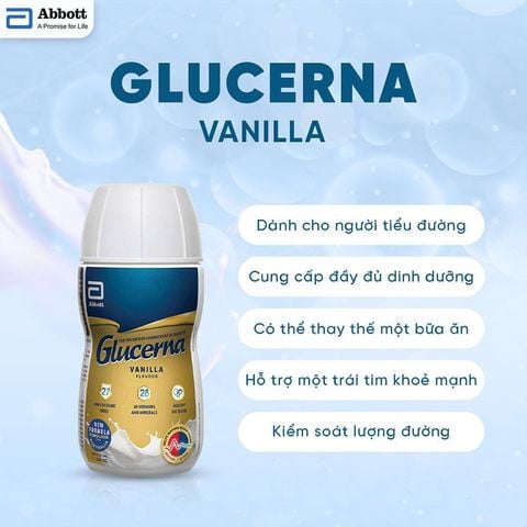 Thùng 30 Chai Sữa Nước Glucerna Úc Dành Cho Người Tiểu Đường Hương Vani 220ml