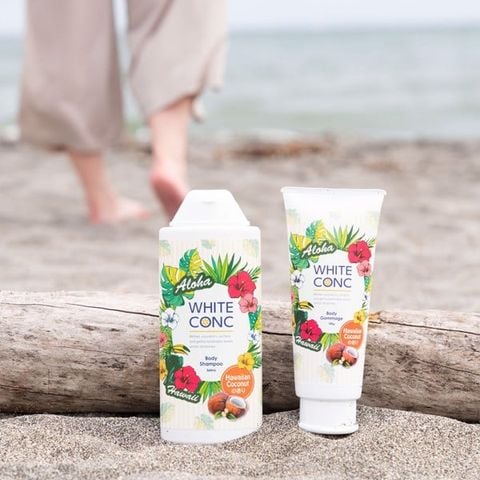 Sữa Tắm Dưỡng Trắng Da Hương Dừa Hawaiian Coconut White Conc Nhật Bản - White Conc Body Shampoo