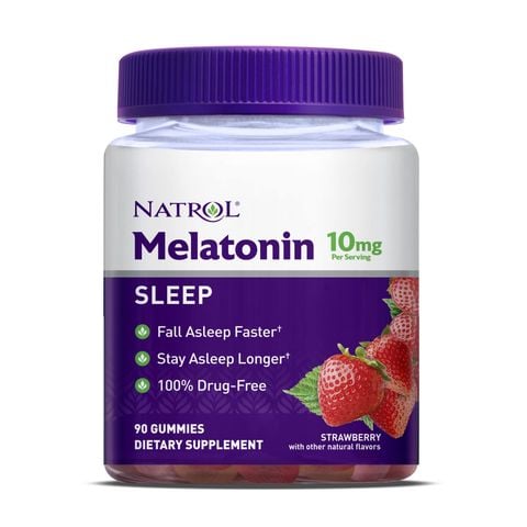 Kẹo Dẻo Ngủ Ngon Natrol Melatonin 10mg Hộp 180 Viên , 90 Viên