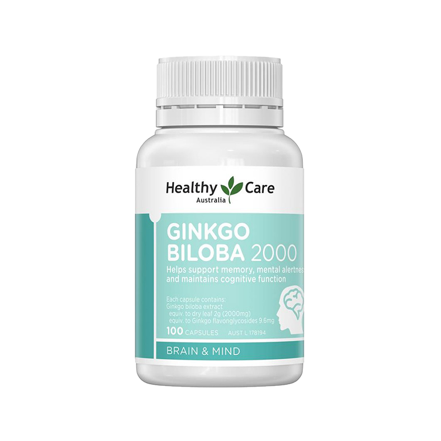 Bổ Não Healthy Care Ginkgo Biloba 2000 100 Viên