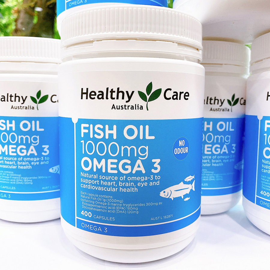 Viên Uống Dầu Cá Healthy Care Fish Oil 1000mg Omega 3 400 Viên