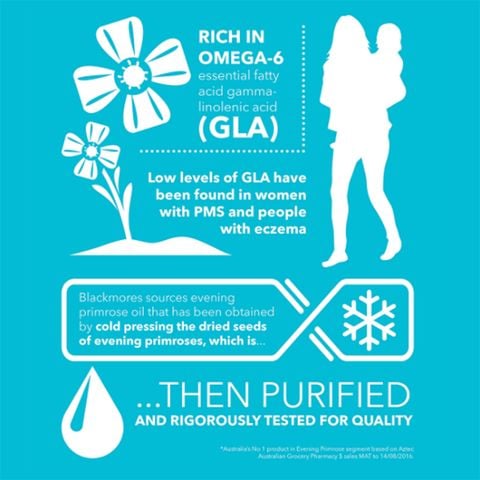 Viên Uống Tinh Dầu Hoa Anh Thảo Blackmores Evening Primrose Oil 190 Viên