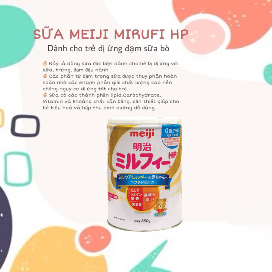 Sữa Meiji HP Nội Địa Nhật Cho Trẻ Dị Ứng Đạm Bò - Sữa Bột Công Thức 850g