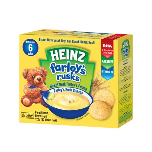 Bánh Quy Ăn Dặm Heinz Farley Rusks 6M+ 120g