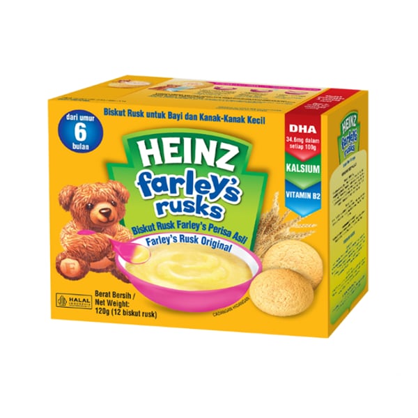 Bánh Quy Ăn Dặm Heinz Farley Rusks 6M+ 120g