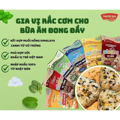 Gia Vị Rắc Cơm Ăn Dặm Thuyền Xưa Nguyên Liệu Nhật Bản Gói 19g Cho Bé Từ 1 Tuổi