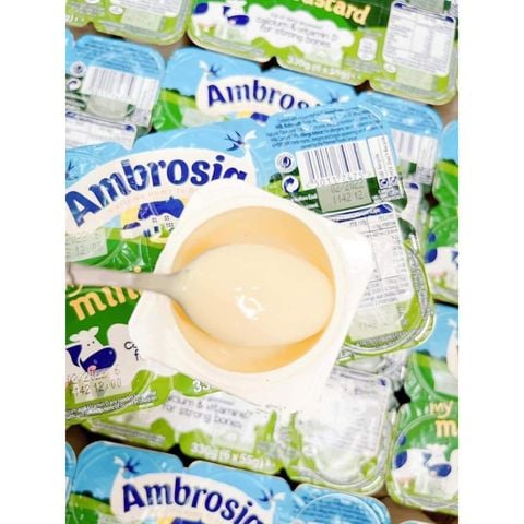 Váng Sữa Ambrosia UK Cho Bé 6M+ Vị Truyền Thống , Ít Đường - Lốc 6 Hộp x 55g