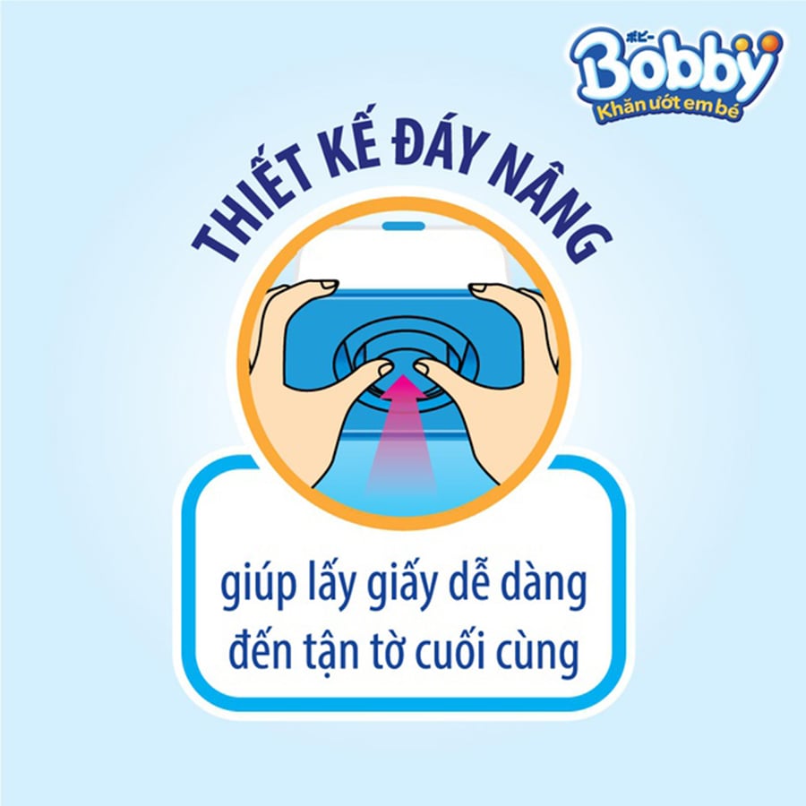 Combo 4 Gói Khăn Ướt Bobby Không Mùi Hương (100 miếng / gói)