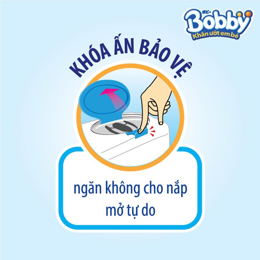 Combo 4 Gói Khăn Ướt Bobby Không Mùi Hương (100 miếng / gói)