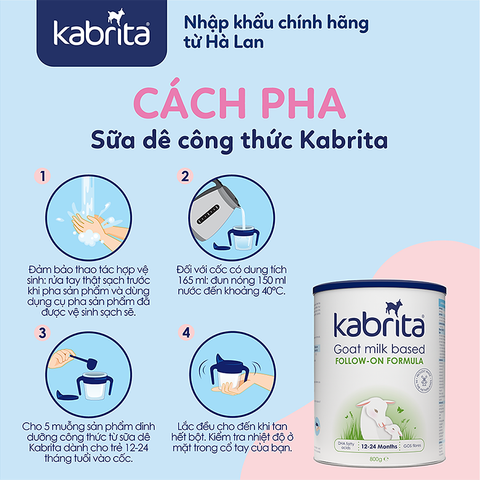 Sữa Dê Kabrita Hà Lan Số 1,2,3 - Sữa Bột Công Thức 800g