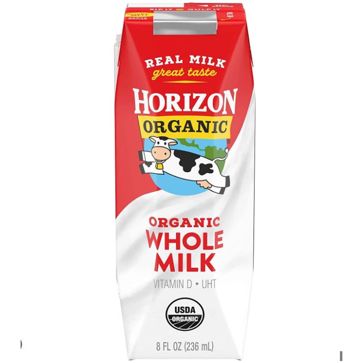 Sữa Tươi Dạng Nước Horizon Organic Whole Milk Nguyên Kem - Thùng 12 Hộp 236ml