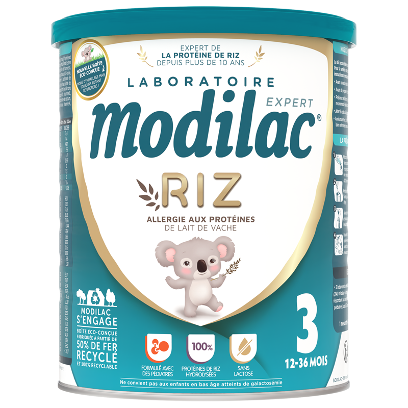 Sữa Modilac Riz Pháp Cho Trẻ Dị Ứng Đạm Bò, Bất Dung Nạp Lactose - Sữa Bột Công Thức 800g