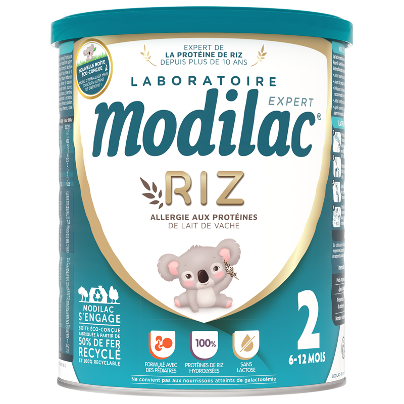 Sữa Modilac Riz Pháp Cho Trẻ Dị Ứng Đạm Bò, Bất Dung Nạp Lactose - Sữa Bột Công Thức 800g