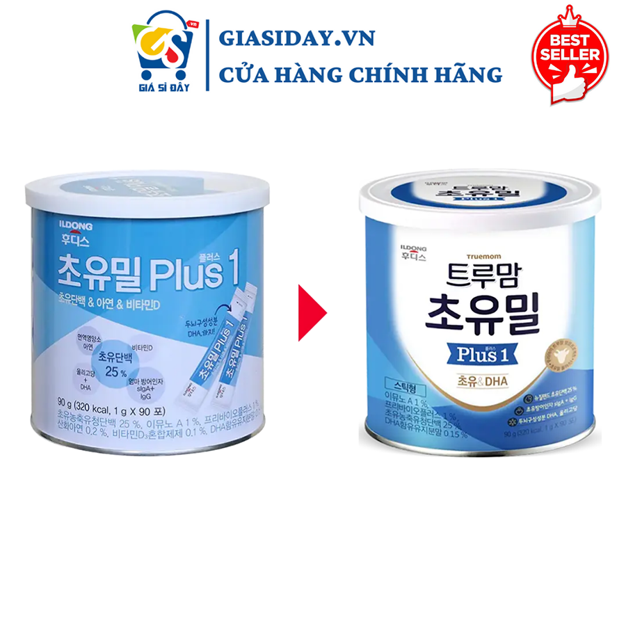Sữa Non ILDONG Hàn Quốc Số 1, Số 2 - Hộp 90 gói / 90g
