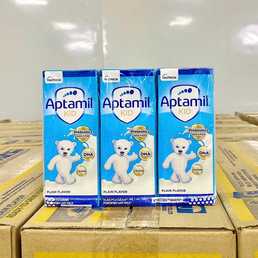 Sữa Nước Aptamil Kid 180ml / Thùng 27 Hộp - Sữa Công Thức Dinh Dưỡng Pha Sẵn