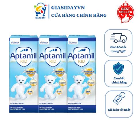 Sữa Nước Aptamil Kid 180ml / Thùng 27 Hộp - Sữa Công Thức Dinh Dưỡng Pha Sẵn