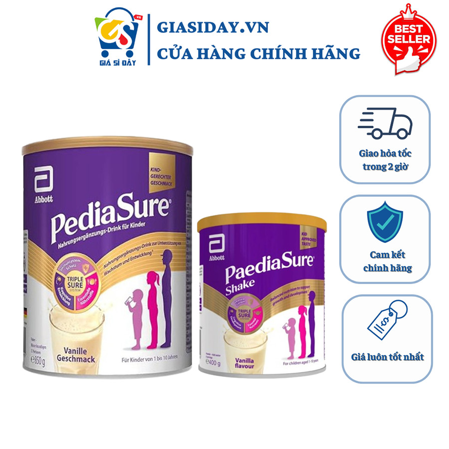 Sữa Pediasure Đức Vị Vani 850g,400g (Cho Trẻ 1-10 Tuổi) - Sữa Bột Công Thức