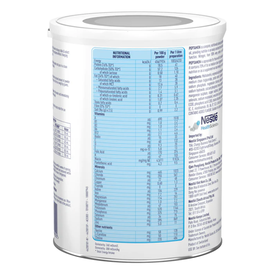 Sữa Peptamen Nestle Adults /Junior Cho Người Lớn, Trẻ Em Kém Hấp Thu, Suy Dinh Dưỡng 400g