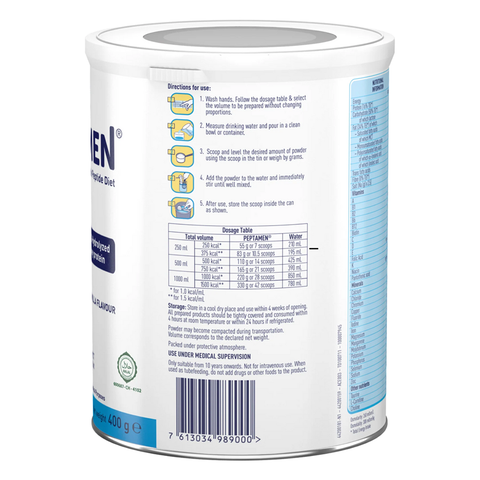 Sữa Peptamen Nestle Adults /Junior Cho Người Lớn, Trẻ Em Kém Hấp Thu, Suy Dinh Dưỡng 400g