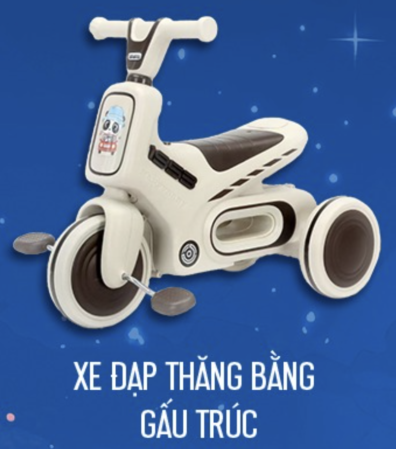 [ QT Hiki 8 ] Xe đạp thăng bằng gấu trúc 3 bánh CL 5188