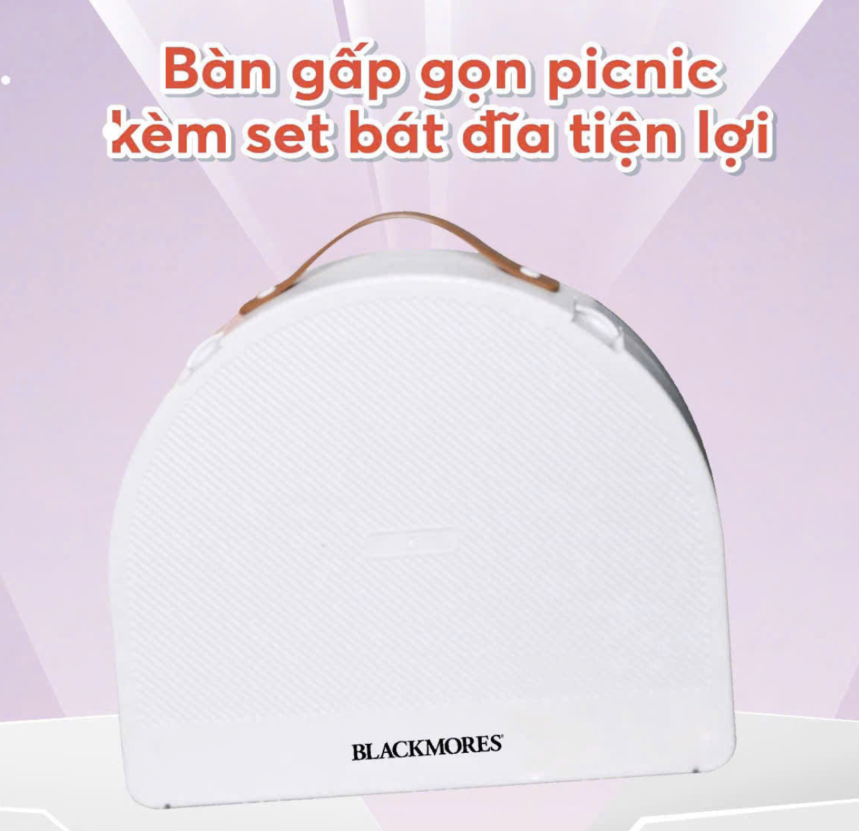 [ QT BLM 10 ] Bàn gấp gọn picnic kèm set bát đĩa