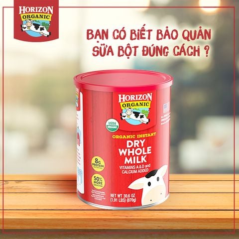 Sữa Tươi Dạng Bột Nguyên Kem Horizon Organic Whole Milk 870g