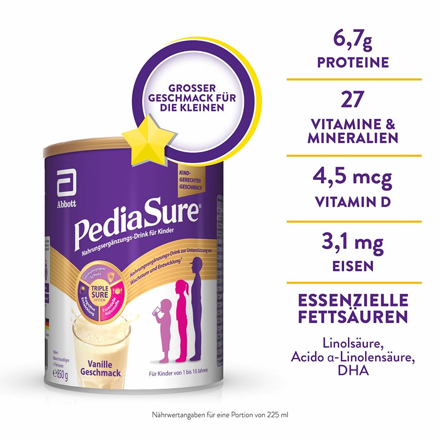 Sữa Pediasure Đức Vị Vani 850g,400g (Cho Trẻ 1-10 Tuổi) - Sữa Bột Công Thức