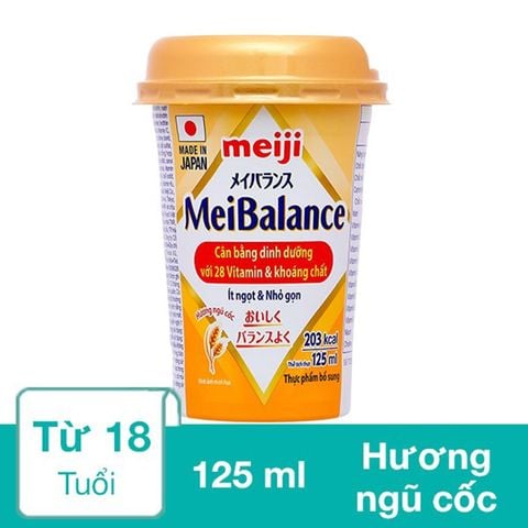Sữa Nước Meiji MeiBalance Hương Ngũ Cốc Cho Người Lớn Từ 18 Tuổi - Lốc 6H x 125ml