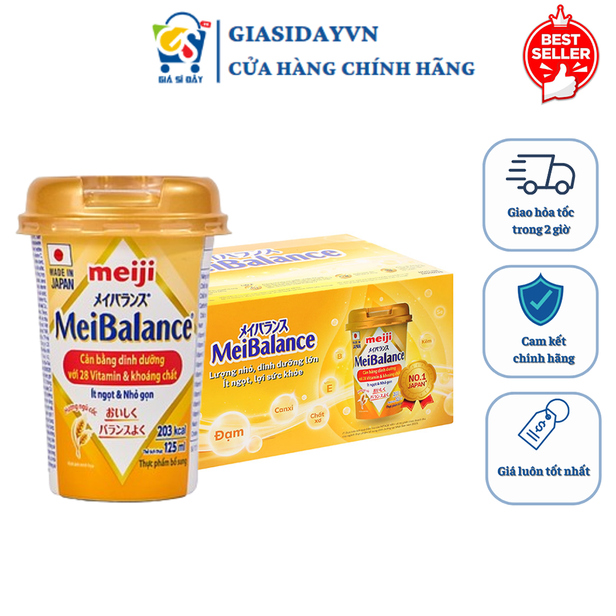 Sữa Nước Meiji MeiBalance Hương Ngũ Cốc Cho Người Lớn Từ 18 Tuổi - Lốc 6H x 125ml