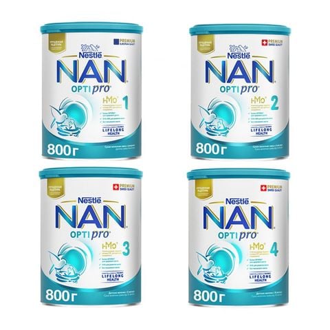 Sữa NAN Nga Optipro Số 1, 2, 3, 4 - Sữa Bột Công Thức Hộp 800g