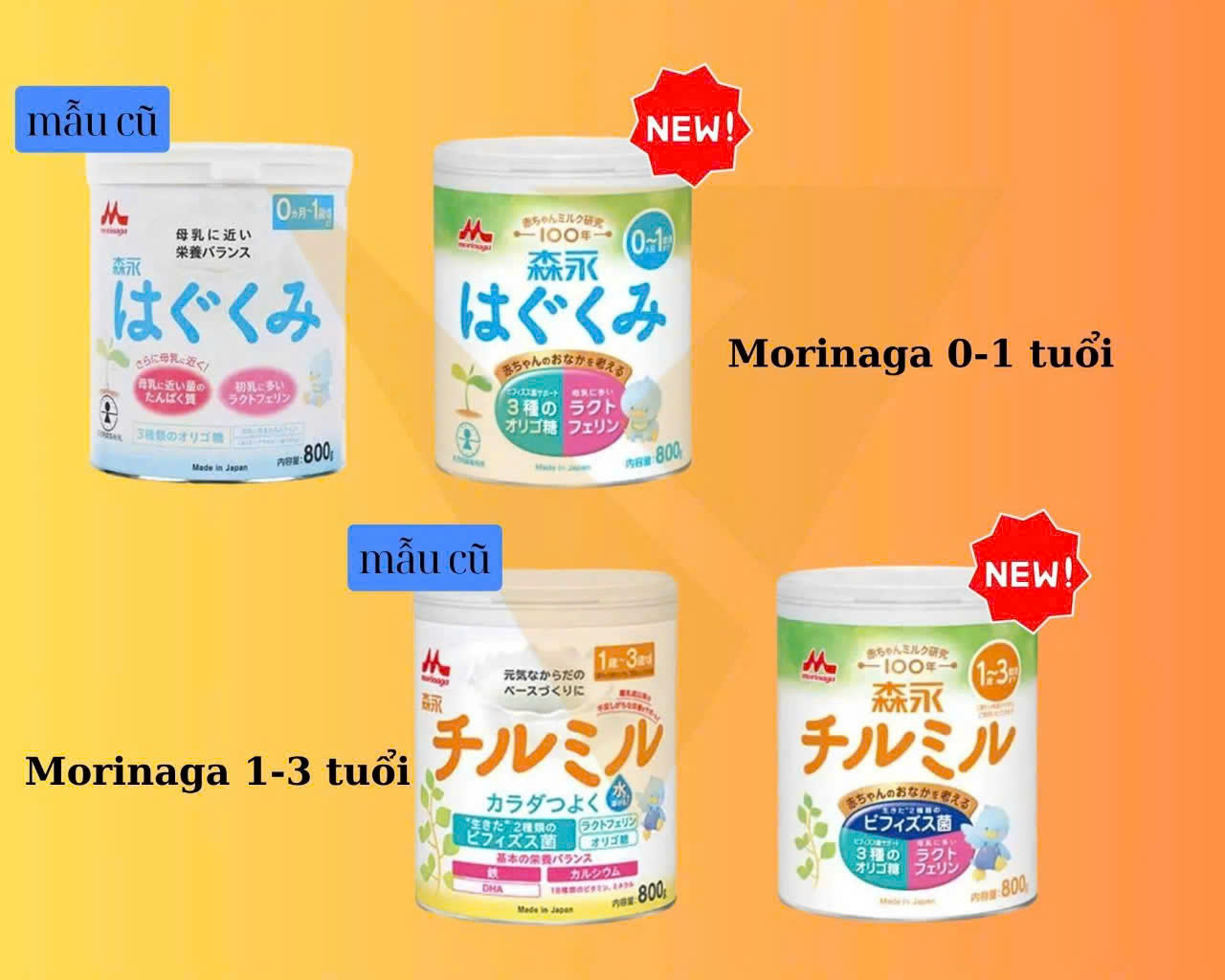 Sữa Morinaga Số 0 (0-1) & Số 9 (1-3) Nội Địa Nhật - Sữa Bột Công Thức 800g