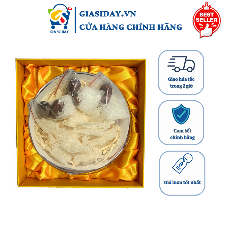 Yến Sào Chân Tua Đã Làm Sạch Tặng Kèm Đồ Chưng, Tổ Yến Tinh Chế Nguyên Chất - Yến Sào Nha Trang - Thực Phẩm Cao Cấp