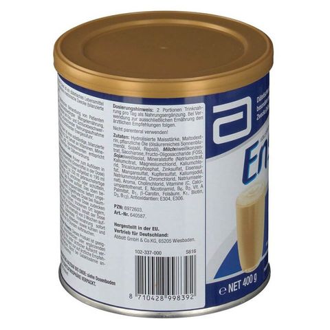 Sữa Bột Ensure Đức Vanille 400g Thực Phẩm Dành Cho Người Lớn Tuổi, Người Bệnh, Suy Nhược Cơ Thể