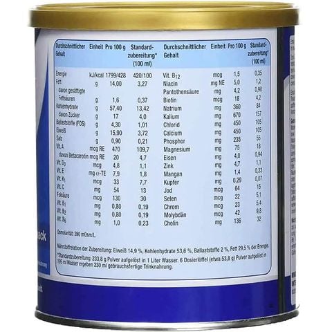 Sữa Bột Ensure Đức Vanille 400g Thực Phẩm Dành Cho Người Lớn Tuổi, Người Bệnh, Suy Nhược Cơ Thể