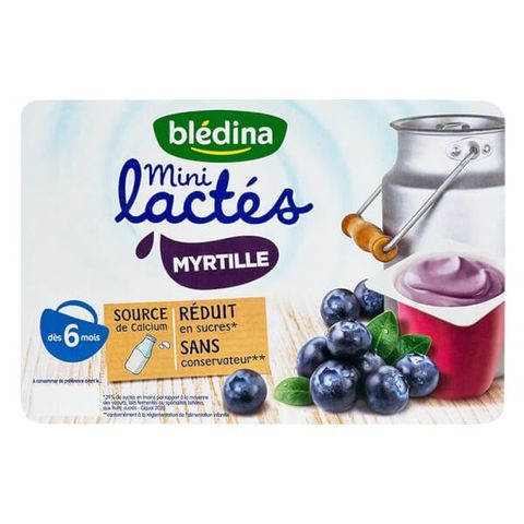 Sữa Chua Nguội Bledina Pháp Ăn Dặm Cho Bé 6M+ Đủ Vị - Lốc 6 Hộp x 55g