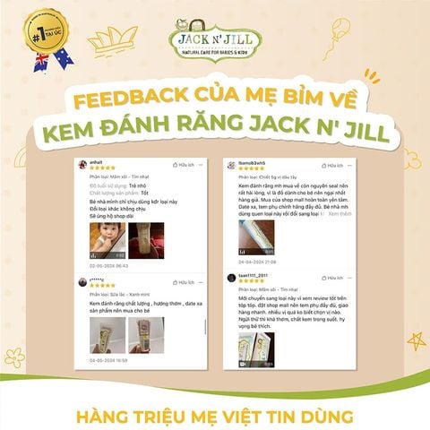 Kem Đánh Răng Hữu Cơ Jack N' Jill Organic Úc Cho Bé 6m+ Có Thể Nuốt - Tuýp 50g