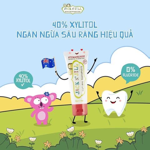 Kem Đánh Răng Hữu Cơ Jack N' Jill Organic Úc Cho Bé 6m+ Có Thể Nuốt - Tuýp 50g