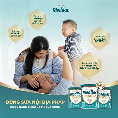 Sữa Modilac DouceA Pháp Phát Triển Toàn Diện - Sữa Bột Công Thức 800g