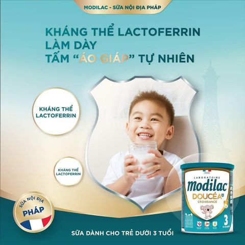 Sữa Modilac DouceA Pháp Phát Triển Toàn Diện - Sữa Bột Công Thức 800g
