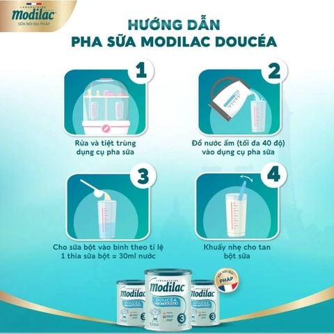 Sữa Modilac DouceA Pháp Phát Triển Toàn Diện - Sữa Bột Công Thức 800g