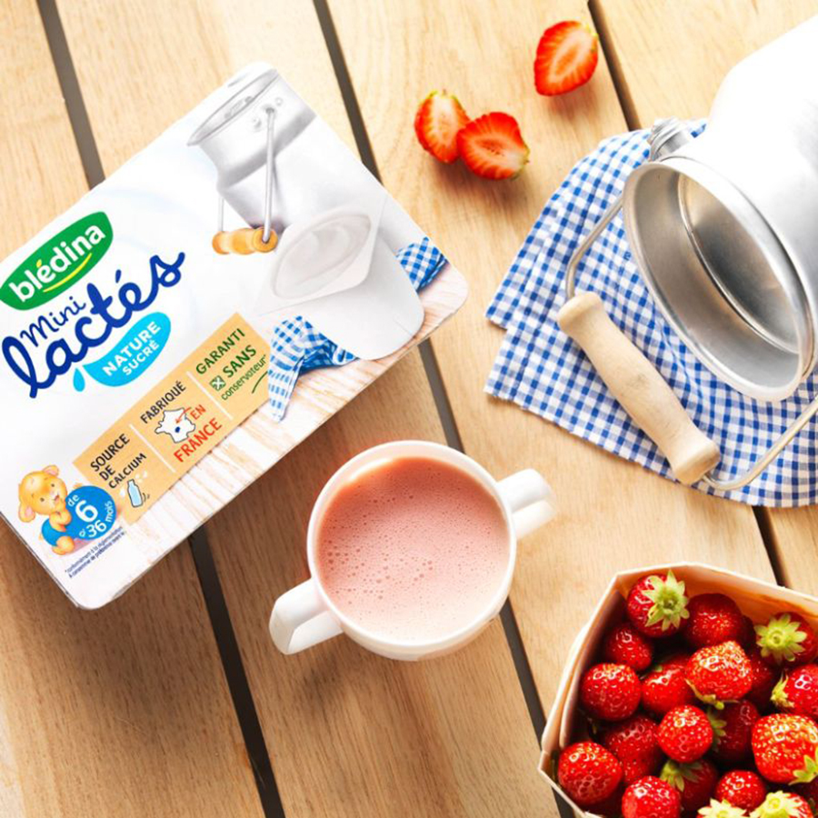 Sữa Chua Nguội Bledina Pháp Ăn Dặm Cho Bé 6M+ Đủ Vị - Lốc 6 Hộp x 55g