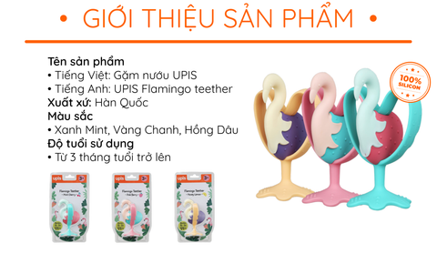 Gặm Nướu Silicon UPIS Hàn Quốc Cho Bé Từ 3 Tháng Tuổi
