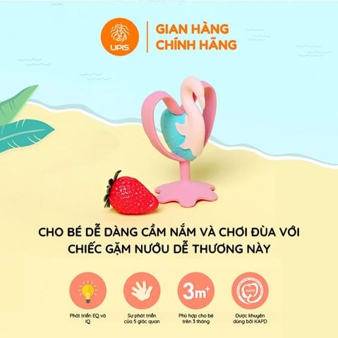 Gặm Nướu Silicon UPIS Hàn Quốc Cho Bé Từ 3 Tháng Tuổi