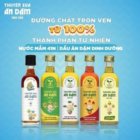 Dầu Ăn, Mắm Nhĩ, Nước Tương Ăn Dặm Thuyền Xưa Nguyên Liệu Thuần Tự Nhiên Cho Bé 1Y+ 65ml