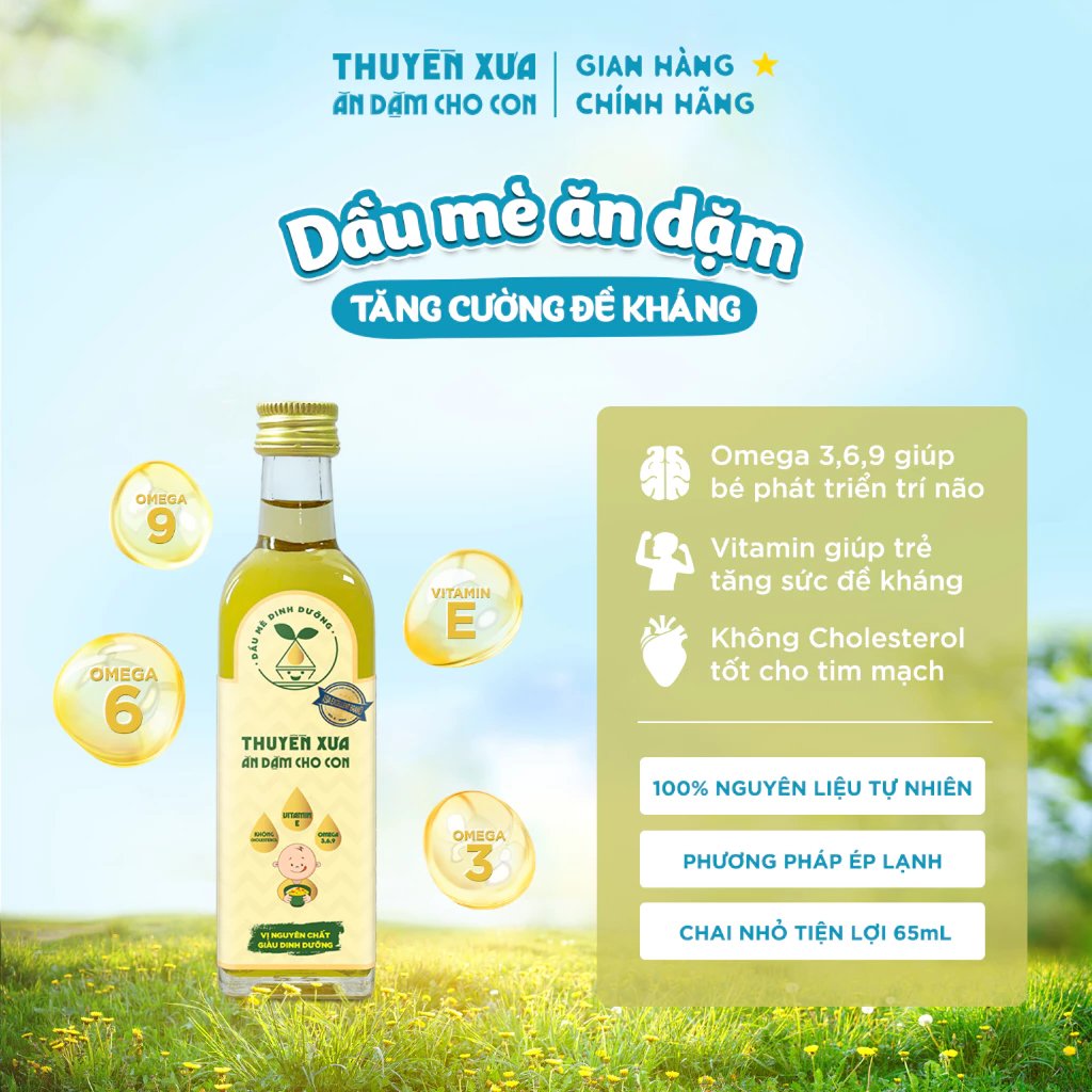Dầu Ăn, Mắm Nhĩ, Nước Tương Ăn Dặm Thuyền Xưa Nguyên Liệu Thuần Tự Nhiên Cho Bé 1Y+ 65ml